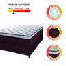 Cama Box Casal Colchão Molas Ensacadas Ômega 138x188x70cm Marrom/Branco Hellen - 5