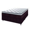 Cama Box Casal Colchão Molas Ensacadas Ômega 138x188x70cm Marrom/Branco Hellen - 1