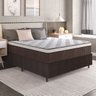 Cama Box Casal Colchão Molas Ensacadas Ômega 138x188x70cm Marrom/Branco Hellen - 2