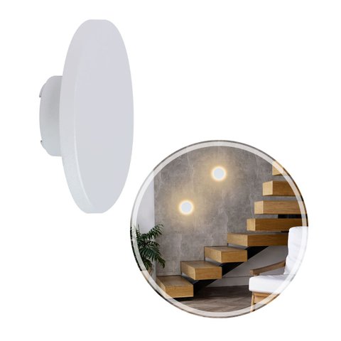 Arandela Mirach LED Disco LED 12W Branco Quente Uso Externo Ad-4016 Branco Astraled ST2891