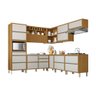 Cozinha Modulada Completa Baronesa 9 Peças (4 Armários + 4 Balcões + 1 Paneleiro) C9P06 Freijo/Off W - 1