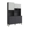 Conjunto Armário de Cozinha Maya 135cm 05 portas 585 Casamia - 1