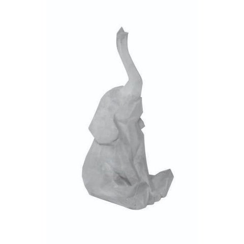 Escultura Elefante Geométrico Concreto C. 7,3 X L. 6,6 X a. 15 cm | Casa Del Grande