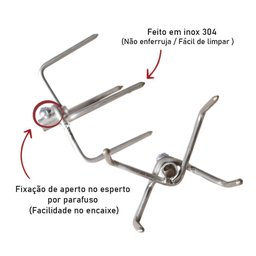 Espeto de Garras Giratório Premium para Frango Issi Grill - 3