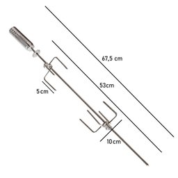 Espeto de Garras Giratório Premium para Frango Issi Grill - 2