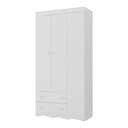 Ver imagem 2 de Guarda-roupa Infantil 92cm 3 Portas e 2 Gavetas Realeza Multimóveis Mp4452 Branco