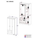 Ver imagem 4 de Guarda-roupa Infantil 92cm 3 Portas e 2 Gavetas Realeza Multimóveis Mp4452 Branco