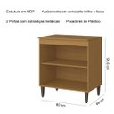 Ver imagem 3 de Balcão 2 Portas Raiar Atacama/areia