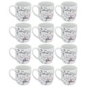 Ver imagem 1 de Jogo 12 Xícaras de Porcelana Grandes Chá Café 360ml Florida Branca Caneca Germer
