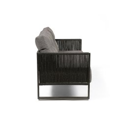 Namoradeira Corda Náutica - Living, Varanda, Estar - Namoradeira Araxá – Preto Linho Cinza - 5