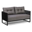 Ver imagem 2 de Namoradeira Corda Náutica - Living, Varanda, Estar - Namoradeira Araxá – Preto Linho Cinza