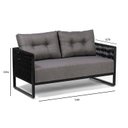 Ver imagem 7 de Namoradeira Corda Náutica - Living, Varanda, Estar - Namoradeira Araxá – Preto Linho Cinza