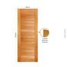 Folha de Porta Madeira Tauari 210x82cm Malta Mapaf  - 2