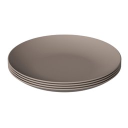 Kit 4 peças Prato Cozy 18 cm - Cinza - 1