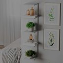 Ver imagem 4 de Torre de Prateleira Branca Estante Multiuso Sala Quarto