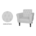 Ver imagem 2 de Poltrona Decorativa Pés Luis VX Para Recepção Classic Corano Branco - LM DECOR