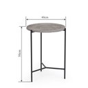 Ver imagem 3 de Mesa Lateral Tampo em Pedra 50x40cm Pietra Artemobili