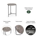Ver imagem 4 de Mesa Lateral Tampo em Pedra 50x40cm Pietra Artemobili