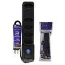 Ver imagem 1 de Filtro de Linha 5 Tomadas 2p+t - 10a 250v - Preto - Naticon