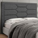 Ver imagem 2 de Cabeceira Cama Box King 195cm Estofada Nora P05 Linho Cinza Escuro - Lyam Decor