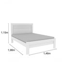 Ver imagem 2 de Cama Casal 100% Mdf - Safira-neve - Tcil Móveis