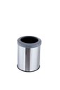 Ver imagem 1 de Lixeira Inox Aro Esmaltado 15 Litros Cozinha Banheiro Cesto - Cinza
