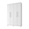 Guarda Roupa com 2,20 de Altura 4 Portas 3 Gavetas Búzios - Branco - 2