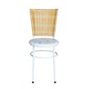 Ver imagem 3 de 6 Cadeiras para Mesa Branca Hawai Palha Assento Floral:floral Areia