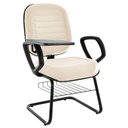 Ver imagem 1 de Cadeira Universitária com Prancheta Linha Blenda Bege