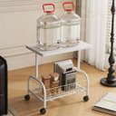 Ver imagem 4 de Mesa Lateral Multiuso Carrinho Auxiliar Apoio Organizador Sala Quarto Escritorio Rodinhas Notebook