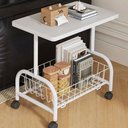 Ver imagem 3 de Mesa Lateral Multiuso Carrinho Auxiliar Apoio Organizador Sala Quarto Escritorio Rodinhas Notebook