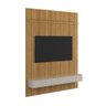 Painel Oslo Frisado para Tv até 75 Polegadas Freijó/off White - Lukaliam Móveis - 2