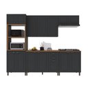 Ver imagem 1 de Armário de Cozinha Modulada Completa Fidelitá Nara 100% MDF 5 Peças 270cm 14 Portas 2 Gavetas com