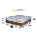 Ver imagem 2 de Conjunto Box Marrom Luanda Branco Espuma D28 King 193x203x62 - King House