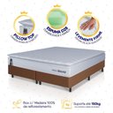 Ver imagem 3 de Conjunto Box Marrom Luanda Branco Espuma D28 King 193x203x62 - King House