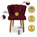 Ver imagem 2 de Kit 02 Cadeiras para Mesa de Jantar Flor Pés Palito - Balaqui Decor Cor:bordo