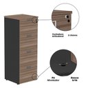 Ver mais imagens de Arquivo para Pasta Suspensa com Chave 4 Gavetas Aço Linha P25 Preto/Walnut