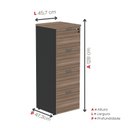 Ver imagem 4 de Arquivo para Pasta Suspensa com Chave 4 Gavetas Aço Linha P25 Preto/Walnut