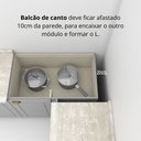 Ver imagem 3 de Balcão de Canto com Rodapé 1 Porta Sophia Henn