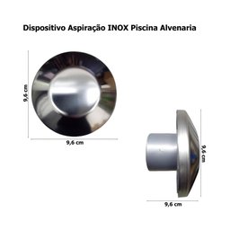 Dispositivo Aspiração Inox para Piscina Alvenaria - 6