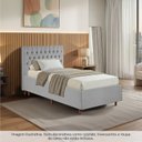 Ver imagem 3 de Kit Cama Box Solteiro e Cabeceira Estofada em Linho Cinza Realeza Espresso Móveis