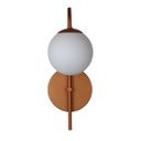 Ver imagem 2 de Arandela Luminária Curva Globo 10 Cm Moderno Cobre Fosco Bf Decor Arandela Curva Globo 10