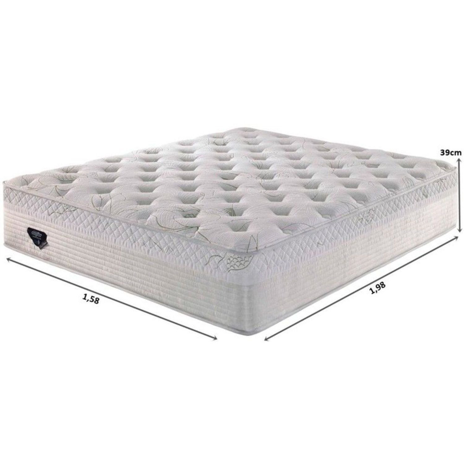 Colchão Queen 39x158x198cm Molas Ensacadas Eco Nature Ecoflex Bege