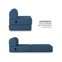 Ver imagem 6 de Poltrona Cama Adele 0,66m Linho Rústico Azul Dobrável - King House