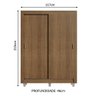 Guarda-roupa Solteiro Madesa Denver 2 Portas de Correr com Pés - Rustic - 4
