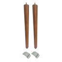 Ver imagem 1 de Kit de 2 Pé Palito 75cm Amendoa Marrom Claro + Chapinha Reta Metal
