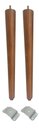 Ver imagem 1 de Kit de 2 Pé Palito 75cm Amendoa Marrom Claro + Chapinha Reta Metal