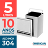 Lixeira Quadrada Pia Cozinha Embutir 5 L Inox 304 Escovado - 4