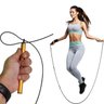 Corda de Pular Speed Rope Rolamento Treino Cross Academia Musculaçao Exercicio Fisico:laranja - 2