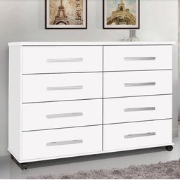 Cômoda 8 Gavetas Jade - Primus: Branco - 1